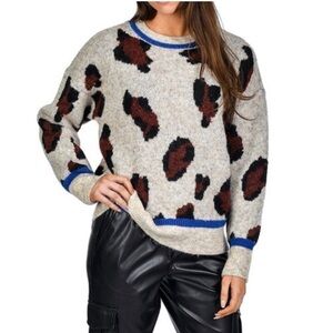 Rd Style Conscious Animal Print Sweater Size Large